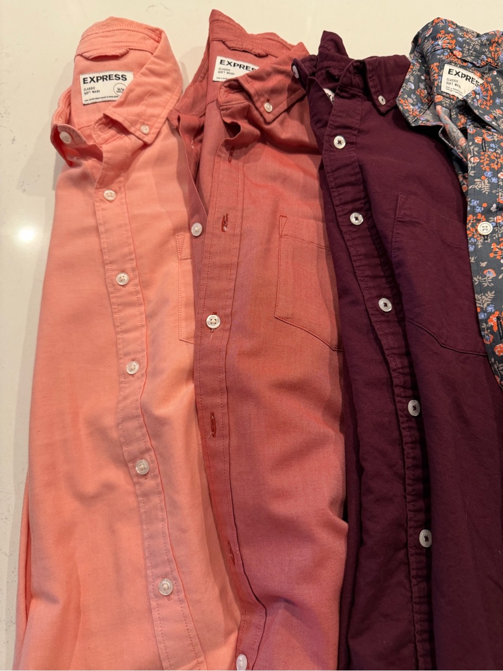 Express Men’s Classic Soft Wash Button-Down Shirts Bundle- Medium Short - Picture 9 of 9